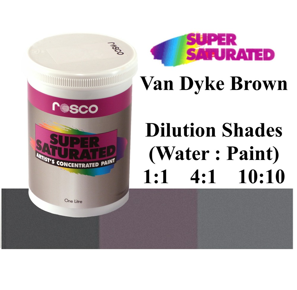 1l Rosco Super Saturated Van Dyke Brown Paint